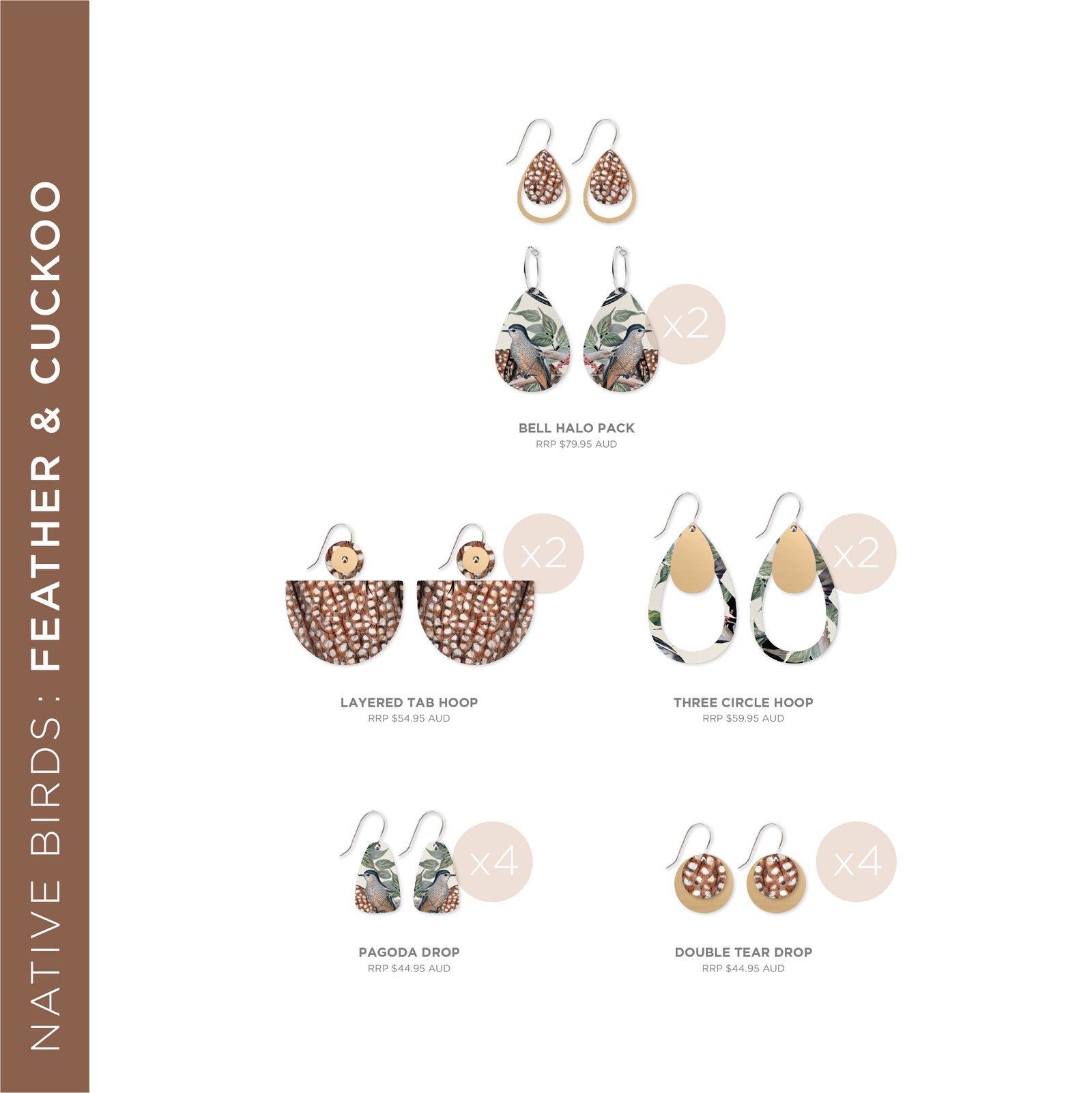 Native Birds Feather and Cuckoo Pack