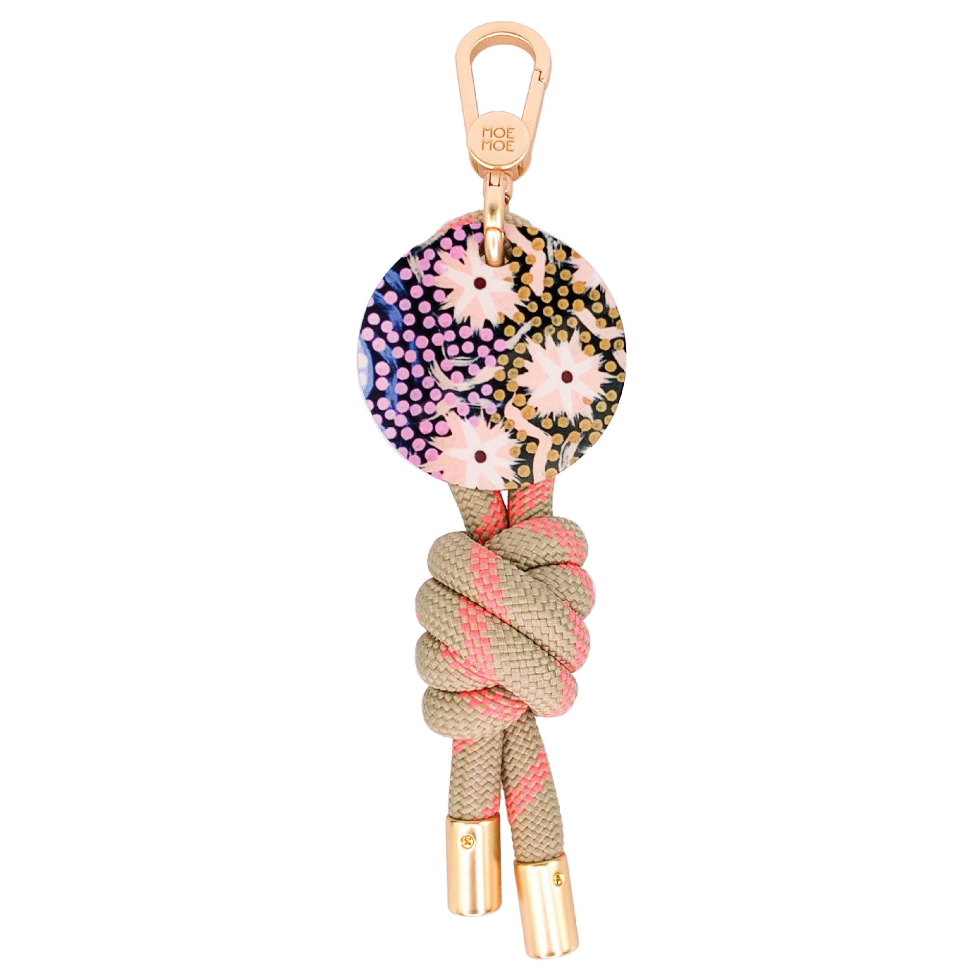 Keyring First Nations Ceremony Beige/Pink