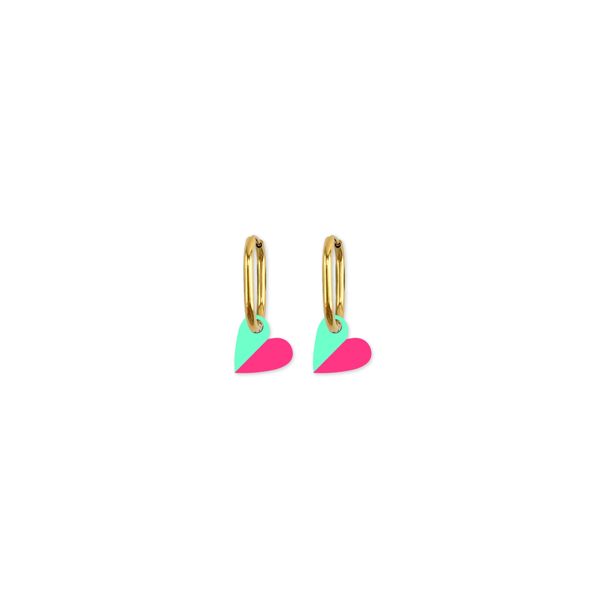 Cami Vovo Heart Mint/Hot Pink Earring