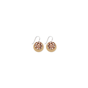 Native Birds Feather & Cuckoo Layered Circle Drop Earring