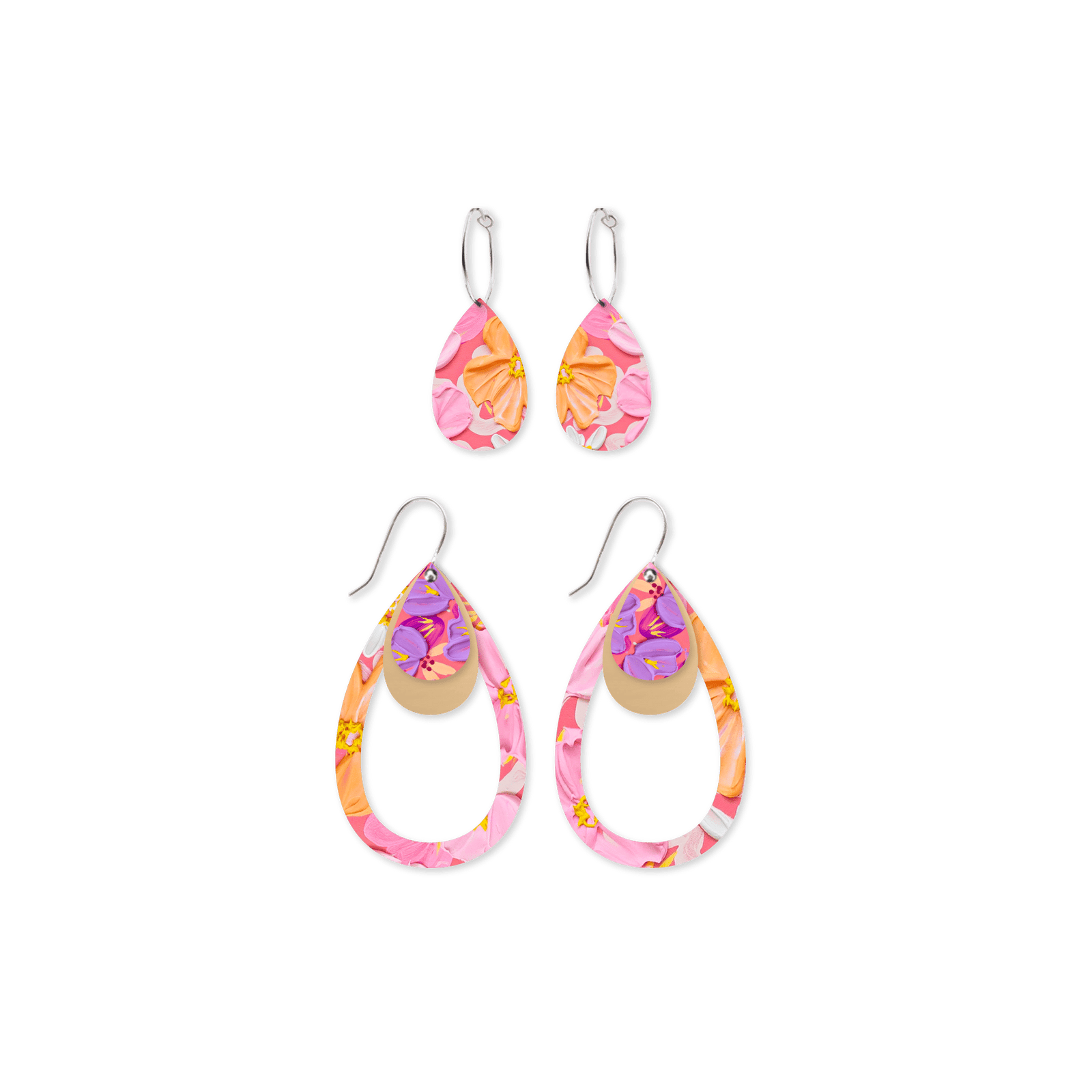 Alex Mason Sorbet Blooms Trinity Tear Pack Earring