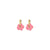 Cami Striped Flower Pink/Mustard Earring