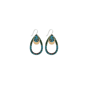 Jellurgal Songlines Layered Outline Teardrop Earring