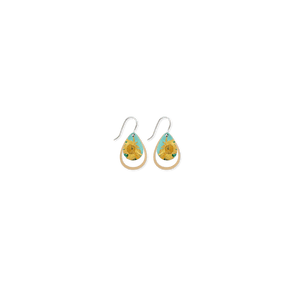 Van Gogh Sunflowers Layered Iconic Outline Hoop version 2 Earrings