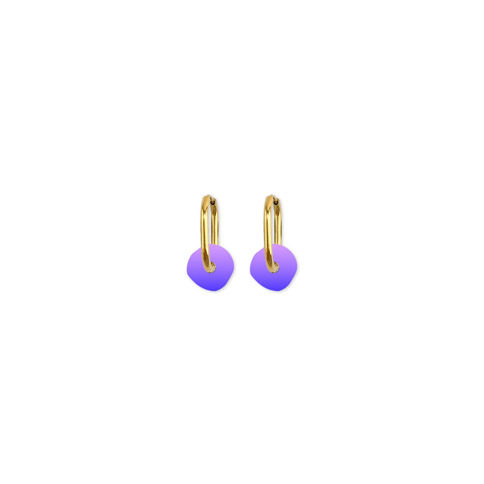 Cami Ombre Circle Blue/Mauve Earring
