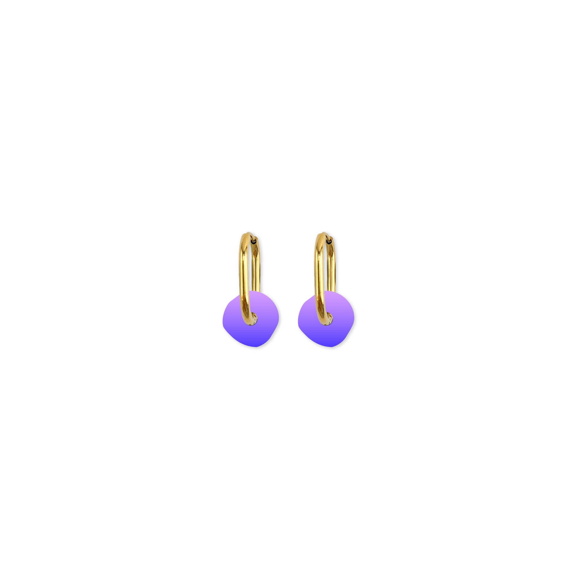 Cami Ombre Circle Blue/Mauve Earring