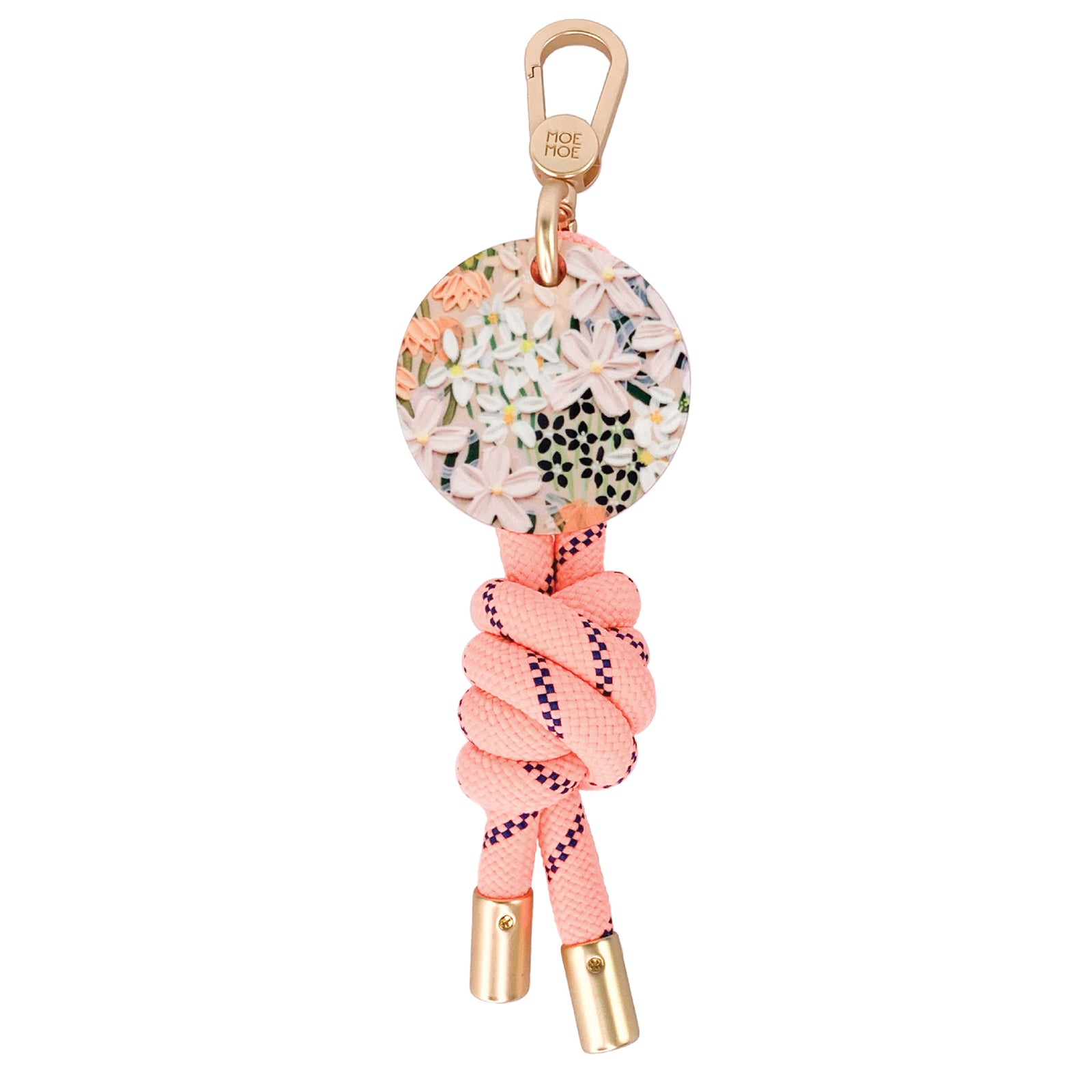 Keyring Floral Wild Child Coral