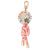 Keyring Floral Wild Child Coral