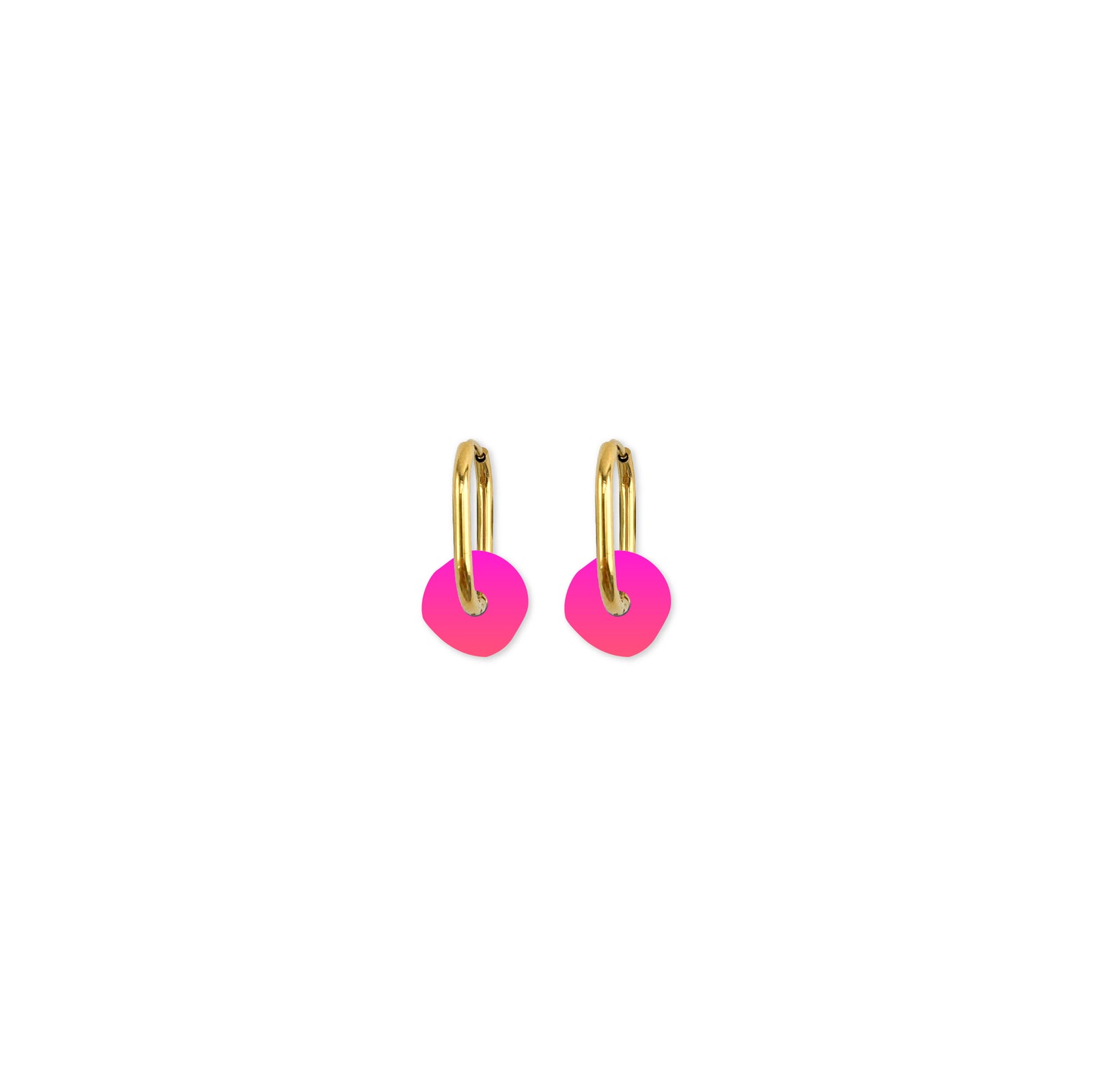 Cami Ombre Circle Hot Pink Earring