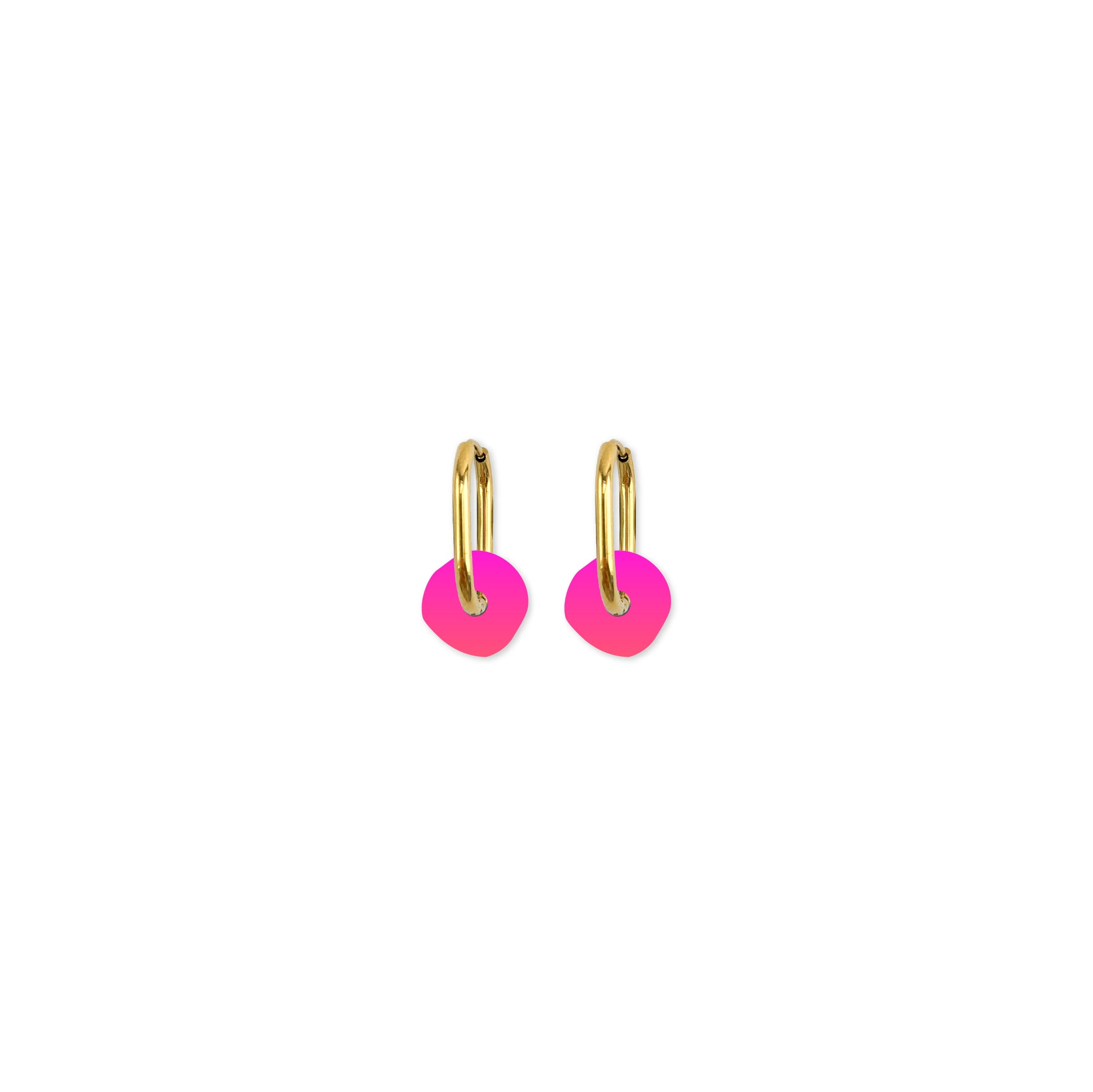 Cami Ombre Circle Hot Pink Earring
