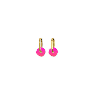 Cami Ombre Circle Hot Pink Earring