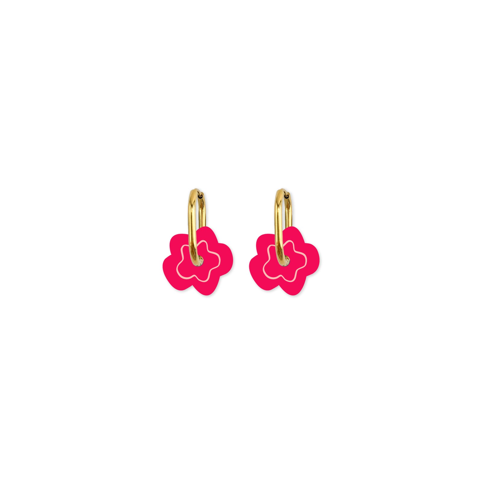Cami Organic Flower Coral/Apricot Earring