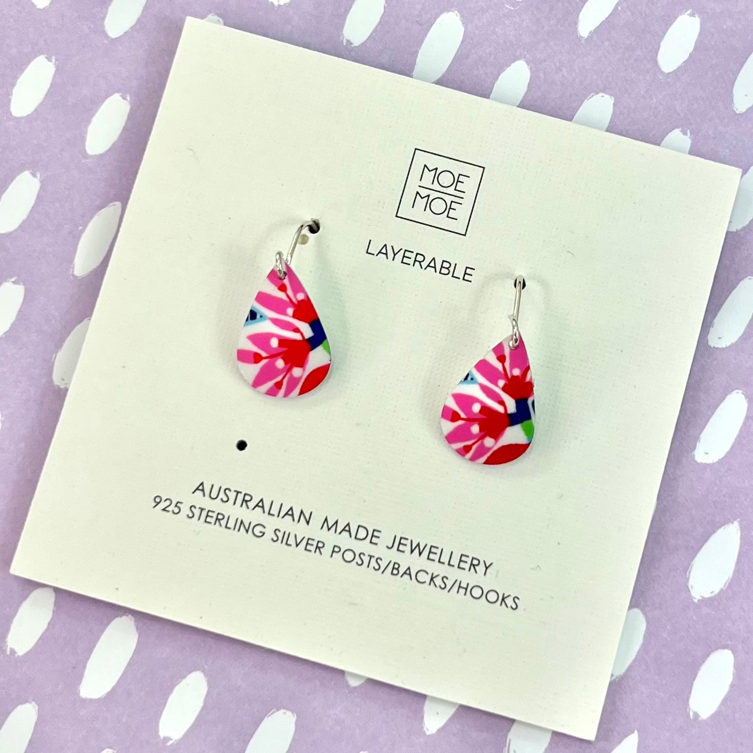 PINK GEO FLOWER MINI TEAR LTD RUN OVER PRINT