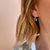 Black Party Dots Mini Circle Drop Earrings