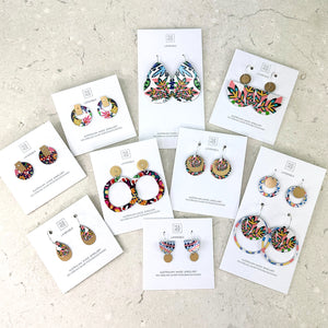 Miss Moresby Paradiso Organic Outline Circle Stud Earrings