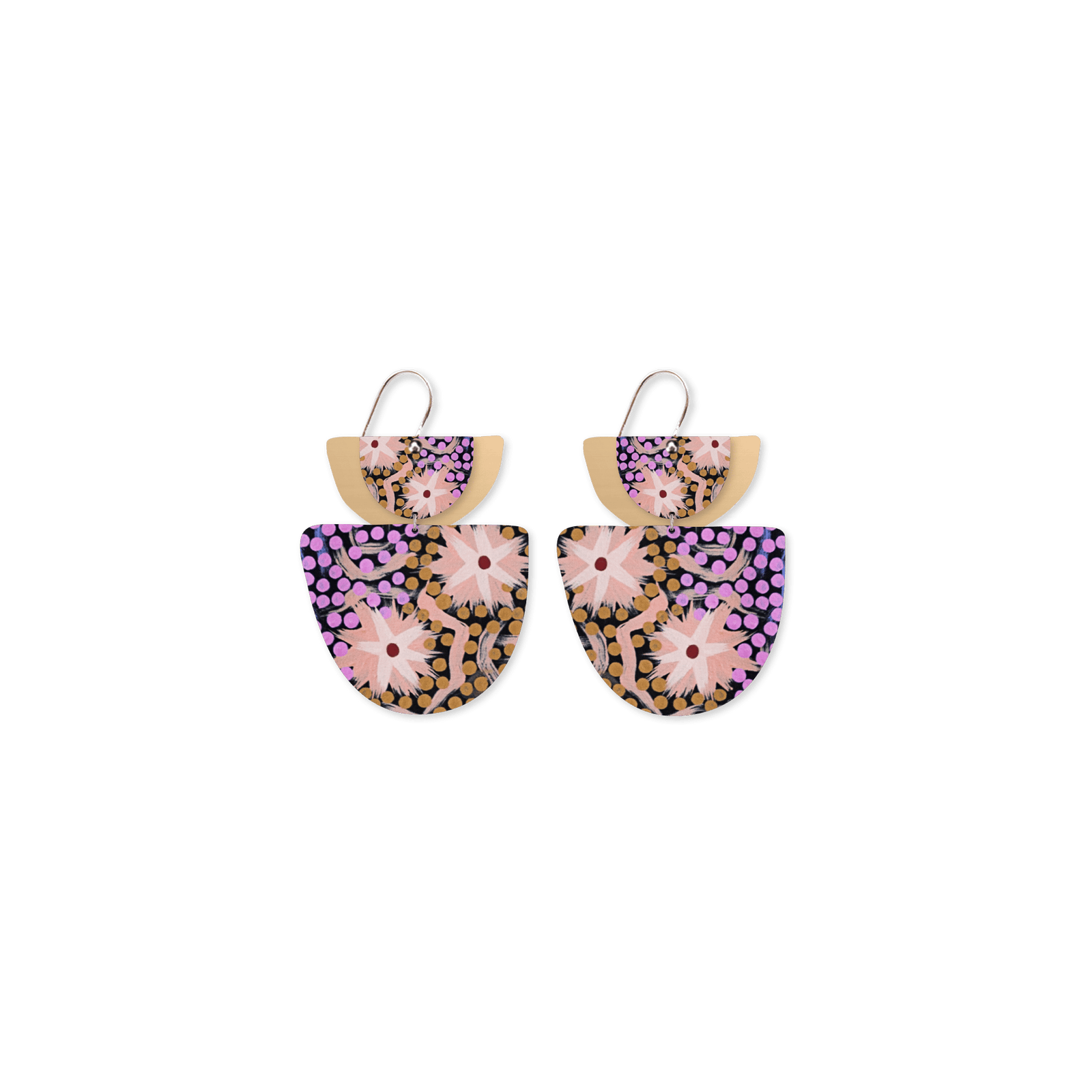 Azeza Possum Ceremony Layered Double Bell drop Earrings