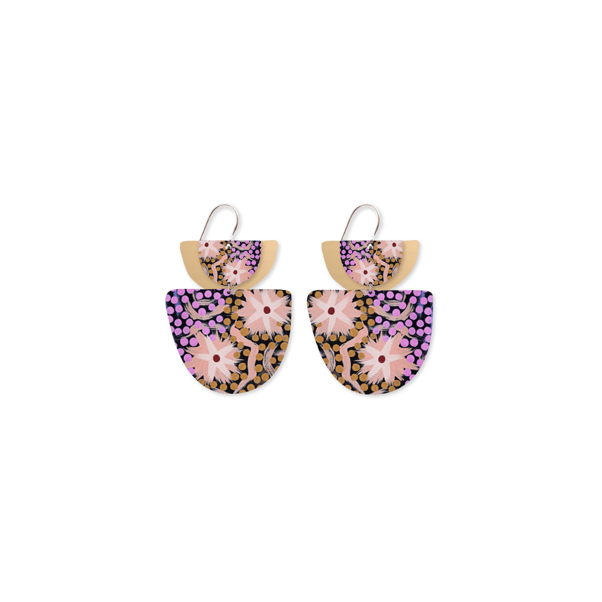 Azeza Possum Ceremony Layered Double Bell drop Earrings