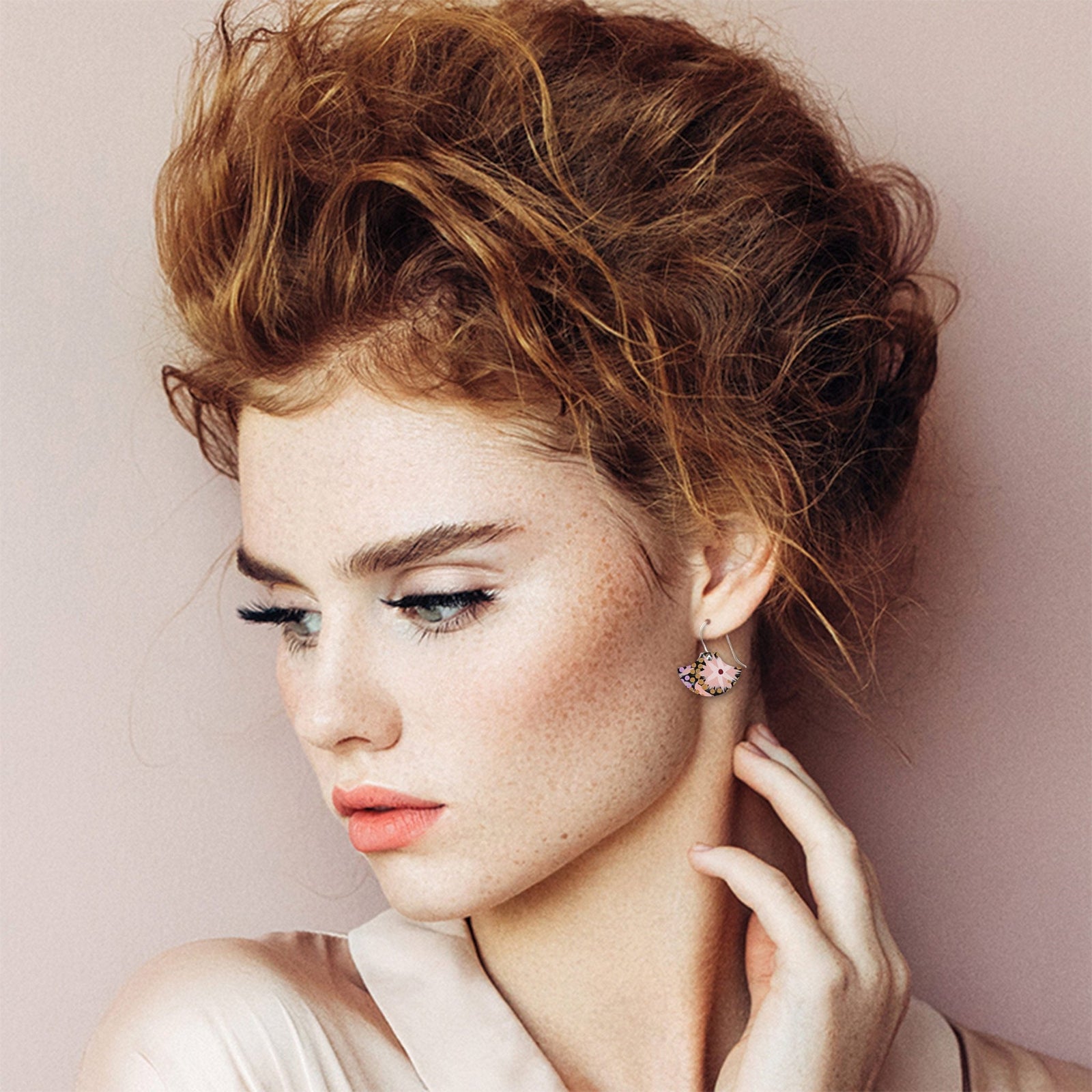 Azeza Possum Ceremony Mini Pagoda drop Earrings