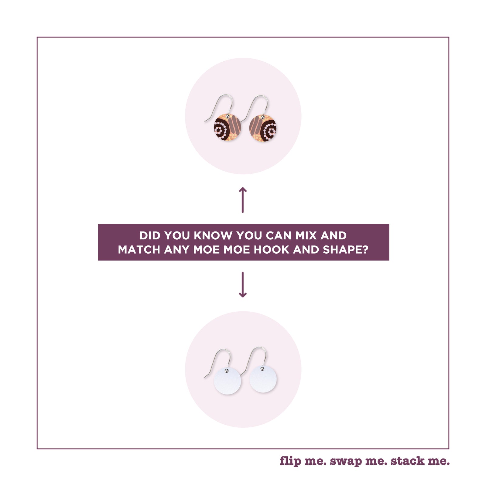 Azeza Possum Country Small Circle Drop Earrings