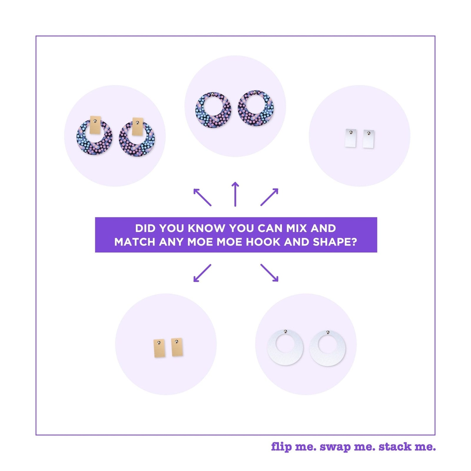 Azeza Possum Dreamtime Layered Small Retro Stud Earrings