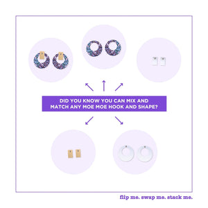 Azeza Possum Dreamtime Layered Small Retro Stud Earrings