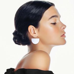 Kelsie Rose Power Pink Layered Classic Bell Hoop Earrings