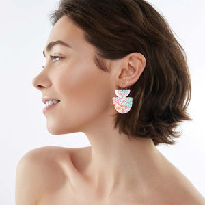 Kelsie Rose Whimsical Blooms Layered Double Bell Drop Earrings