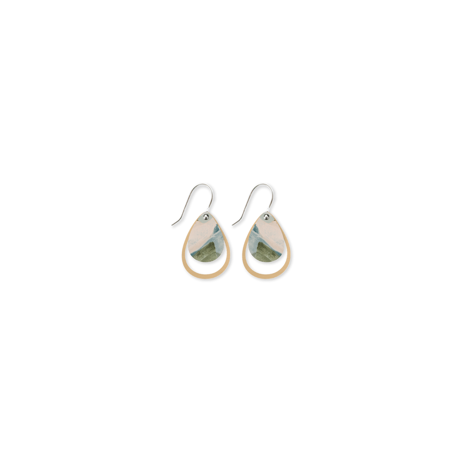 Kiasmin 2 Aura Layered Iconic Outline Drop Earrings