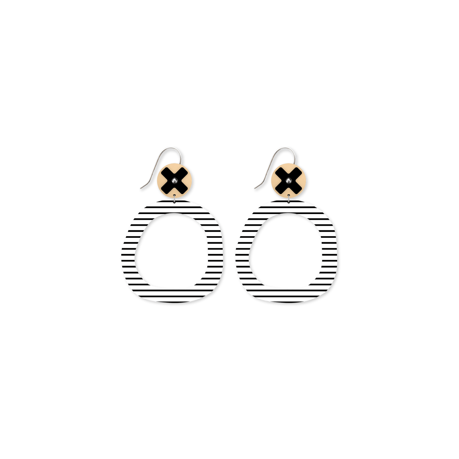 LUXE Fusion Kiss Organic Circle Drop Earring