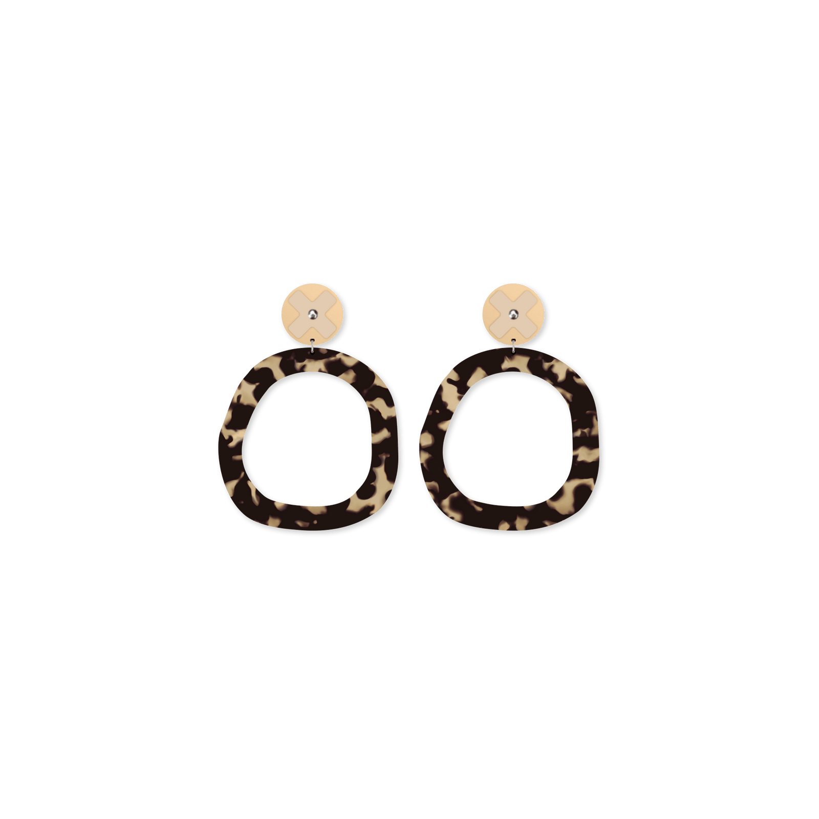 LUXE Moda Kiss Organic Circle Stud