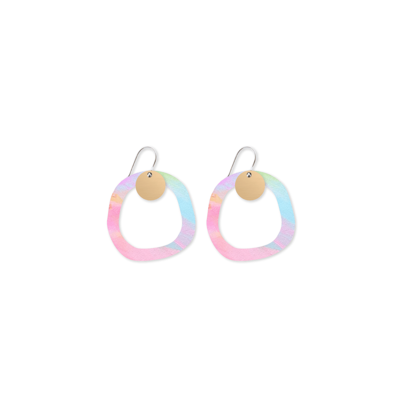 Maggi McDonald Maggi Organic Outline Circle Drop Earrings