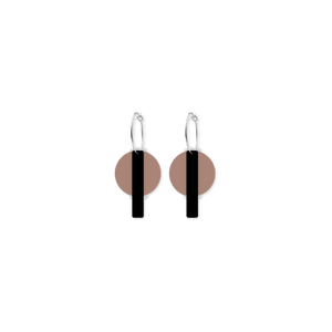 Earth&Stone Clay Orbit Bar Stack Hoop Earrings