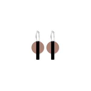 Earth&Stone Clay Orbit Bar Stack Hoop Earrings
