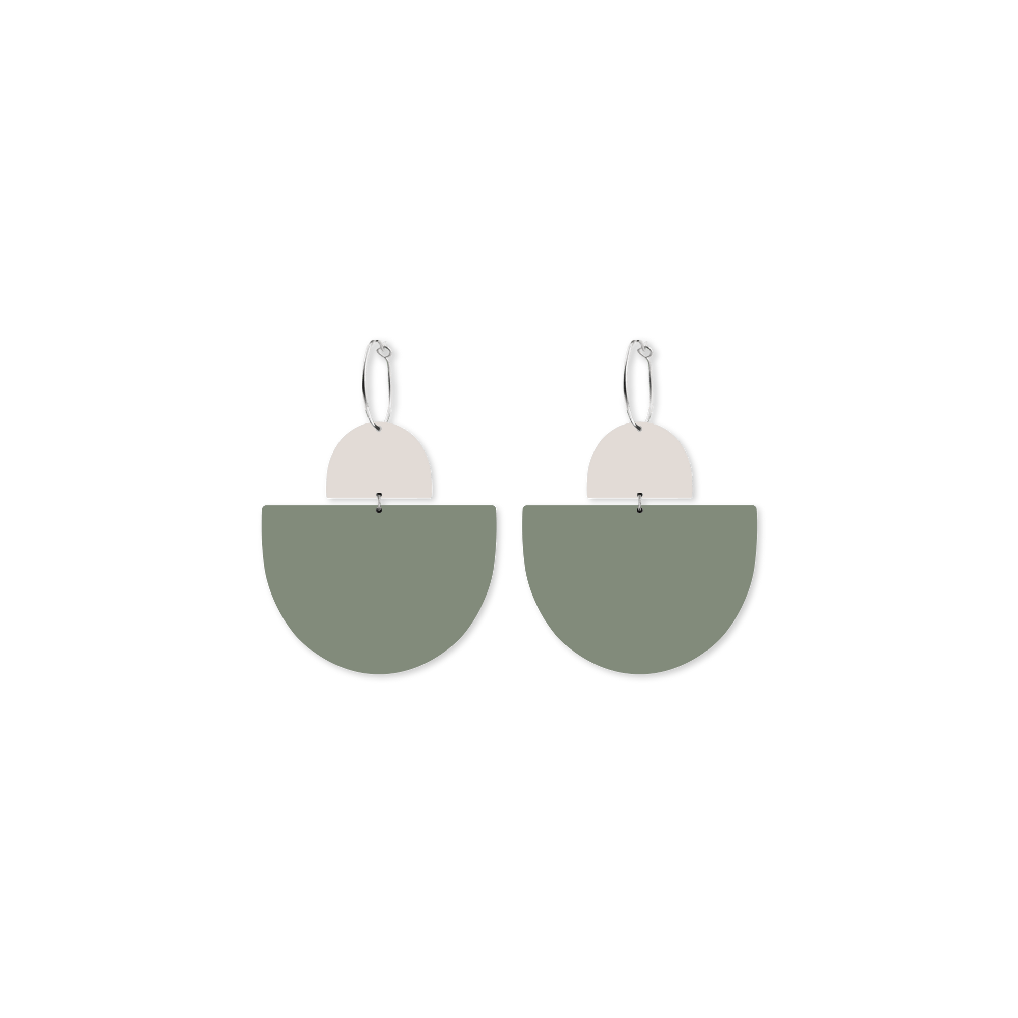 Earth&Stone Olive Sol Hoop Earrings