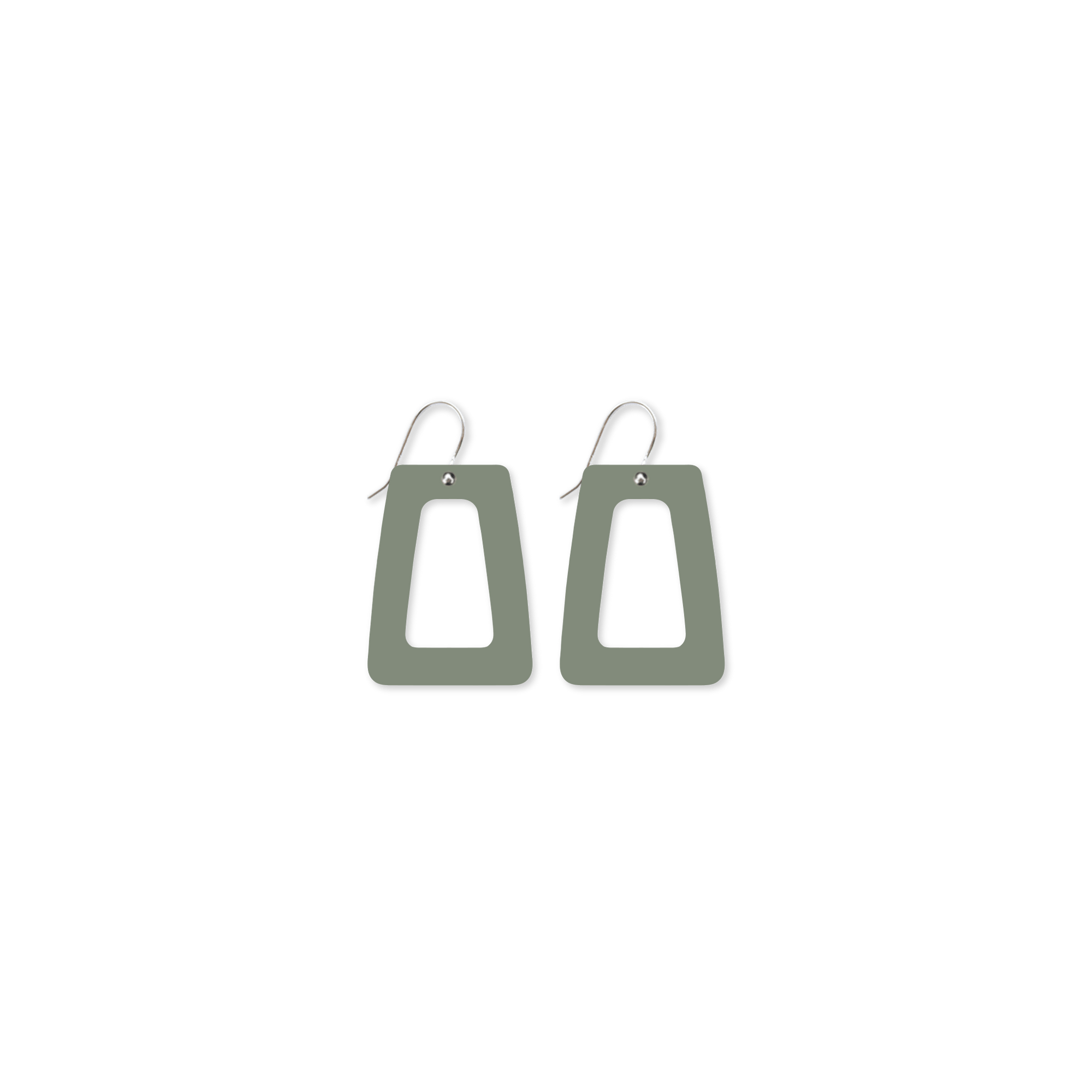 Earth&Stone Olive Outline Trestle Drop Earrings