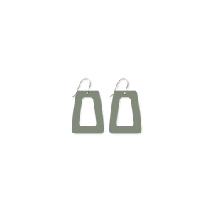 Earth&Stone Olive Outline Trestle Drop Earrings