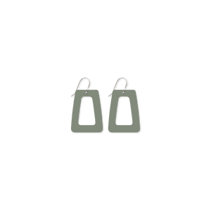 Earth&Stone Olive Outline Trestle Drop Earrings