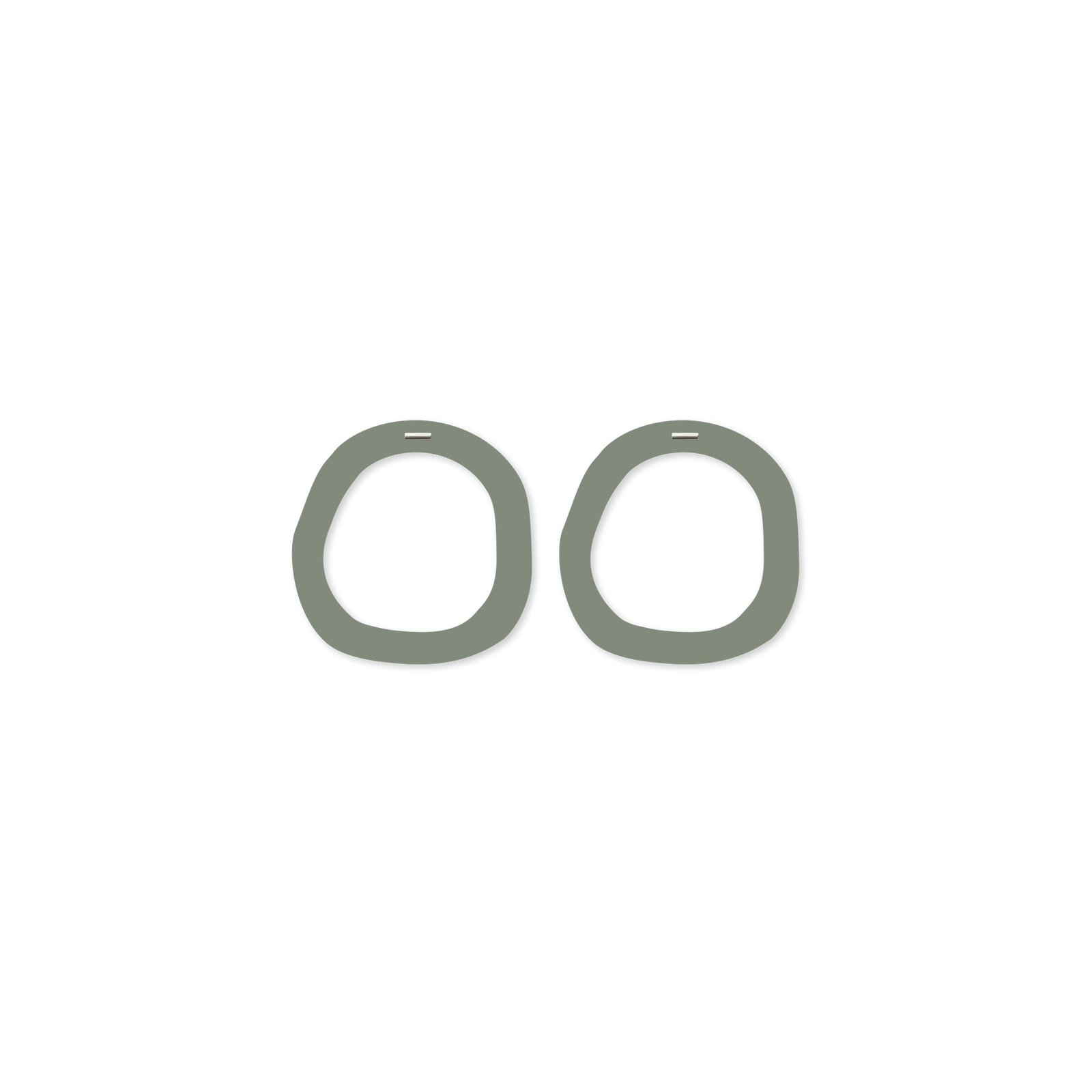 Earth&Stone Olive Organic Halo Stud Earrings