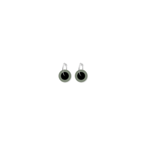 Earth&Stone Olive Stacked Disk Hoop Earrings