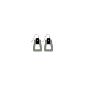 Earth&Stone Olive Small Outline Trestle Drop Earrings