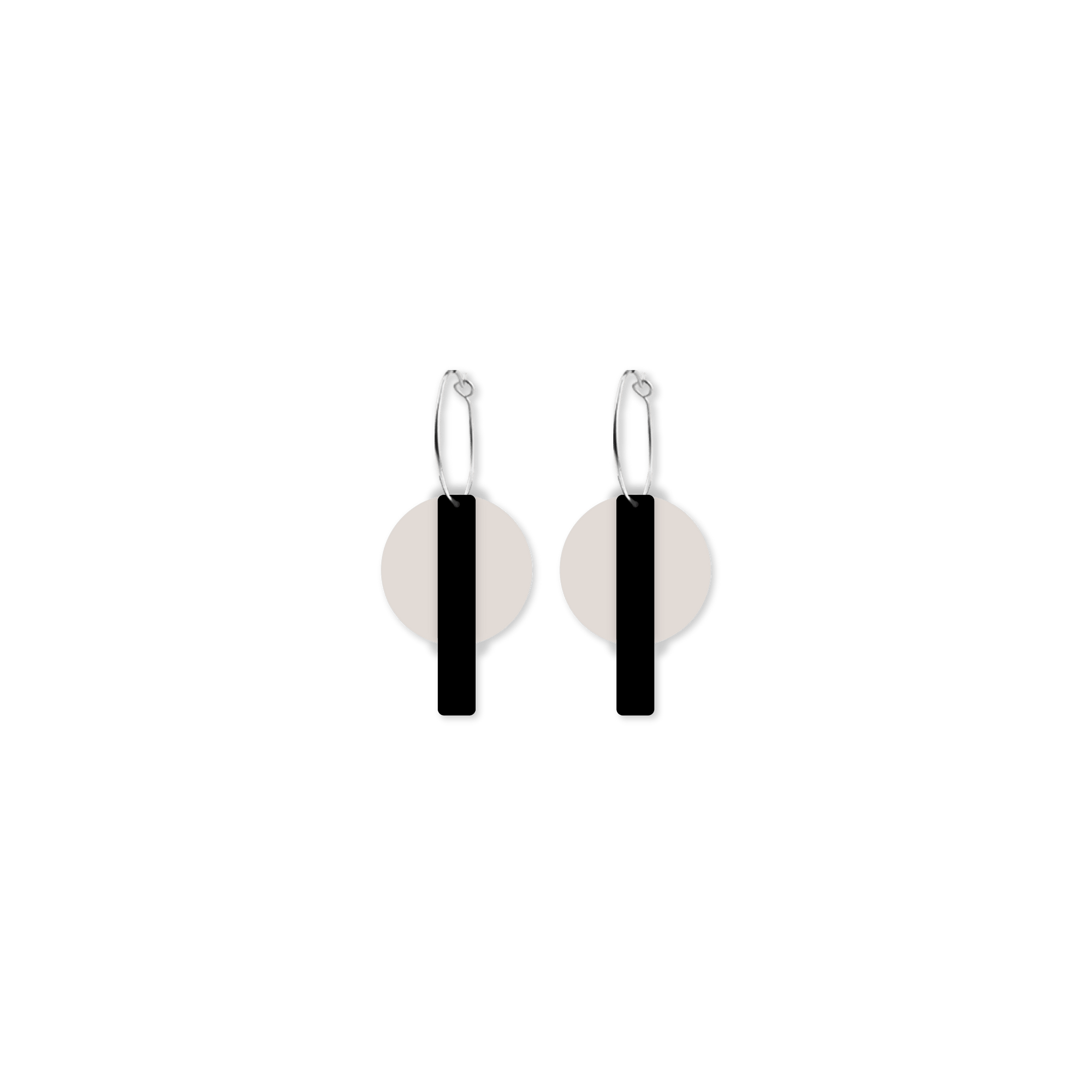 Earth&Stone Stone Orbit Bar Stack Hoop Earrings