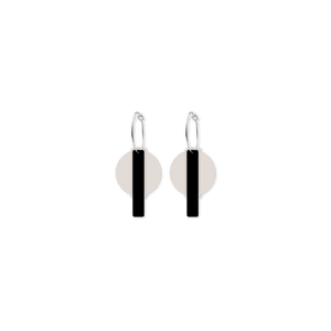 Earth&Stone Stone Orbit Bar Stack Hoop Earrings