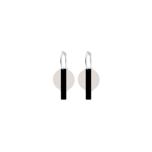 Earth&Stone Stone Orbit Bar Stack Hoop Earrings