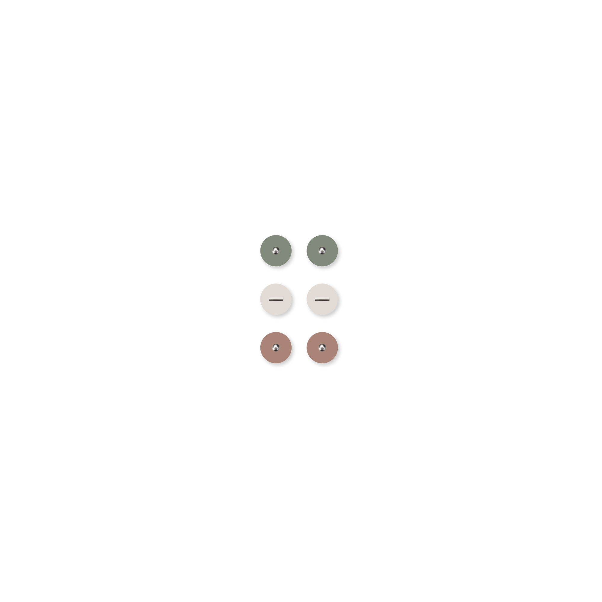 Earth&Stone Stone Circle Stud Pack Earrings
