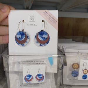 Museums of History NSW Ceramic Three Circle Hoop Earrings