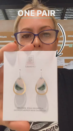 Kiasmin Layered Iconic Outline Drop Earrings