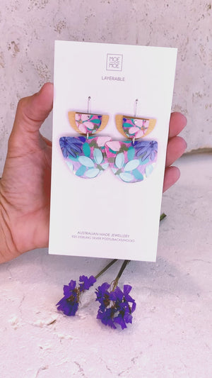 Kelsie Rose Petals Layered Double Bell Drop Earrings