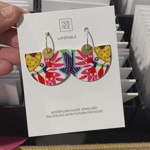 Miss Moresby Fiesta Layered Classic Bell Hoop Earrings