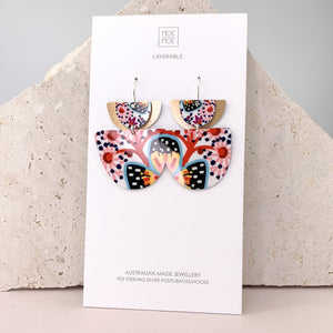 Miss Moresby Fiesta Layered Double Bell Drop Earrings