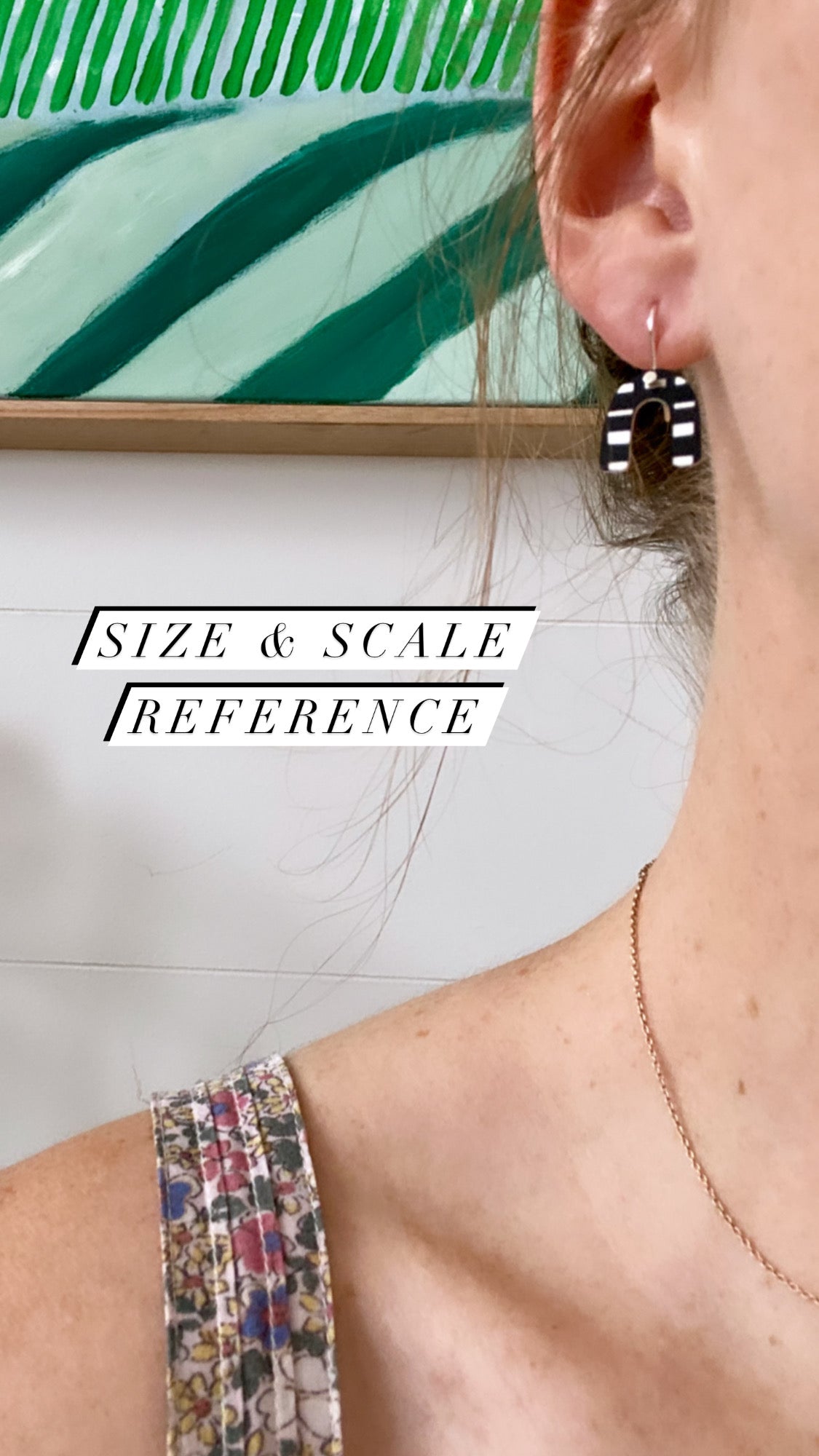 Metallic MB Small Arch Drop Earrings